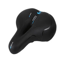 将图片加载到图库查看器,Reflective Breathable Bike Saddle Cushion Leather Surface Seat Mountain Bicycle Shock Absorbing Hollow Bike Seat For Women Or Men Bicycle Saddle Replacement Padded Soft High Density Memory Foam With Dual Shock Absorbing