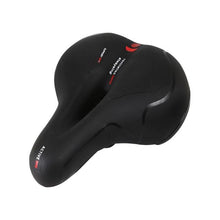 将图片加载到图库查看器,Reflective Breathable Bike Saddle Cushion Leather Surface Seat Mountain Bicycle Shock Absorbing Hollow Bike Seat For Women Or Men Bicycle Saddle Replacement Padded Soft High Density Memory Foam With Dual Shock Absorbing