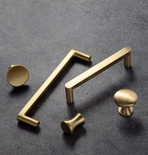 将图片加载到图库查看器,Modern Gold Knob Pure Copper Kitchen Cabinet Handles Cupboard Door Pulls Drawer Knobs Brass Furniture Handle Hardware Drawer Pulls Cupboard Knob For Kitchen Furniture Hardware