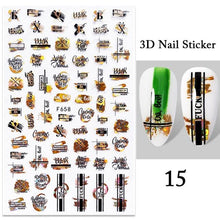 将图片加载到图库查看器,Summer Tropical Plants 3D Nail Sticker Iridescent Leaves Tree Transfer Decals Slider For Nails DIY Nail Art Decoration 3D Nail Stickers Decals Snowflakes Elk Bear Christmas Xmas Transfer Stickers Nail Art Self-Adhesive Decals Decoration Nail Art