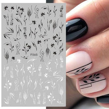 将图片加载到图库查看器,Summer Tropical Plants 3D Nail Sticker Iridescent Leaves Tree Transfer Decals Slider For Nails DIY Nail Art Decoration 3D Nail Stickers Decals Snowflakes Elk Bear Christmas Xmas Transfer Stickers Nail Art Self-Adhesive Decals Decoration Nail Art