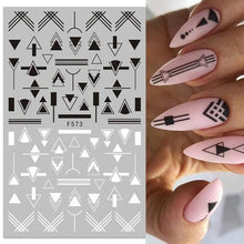 将图片加载到图库查看器,Summer Tropical Plants 3D Nail Sticker Iridescent Leaves Tree Transfer Decals Slider For Nails DIY Nail Art Decoration 3D Nail Stickers Decals Snowflakes Elk Bear Christmas Xmas Transfer Stickers Nail Art Self-Adhesive Decals Decoration Nail Art