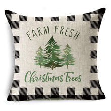 将图片加载到图库查看器,New Plaid Christmas Linen Pillowcase Xmas Series Cushion Cover Case Pillow Custom Square Pillowcase Cushion Cover Thrown Linen Pillowcase Christmas Gift 45X45CM