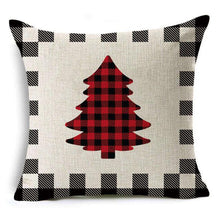 将图片加载到图库查看器,New Plaid Christmas Linen Pillowcase Xmas Series Cushion Cover Case Pillow Custom Square Pillowcase Cushion Cover Thrown Linen Pillowcase Christmas Gift 45X45CM