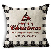 将图片加载到图库查看器,New Plaid Christmas Linen Pillowcase Xmas Series Cushion Cover Case Pillow Custom Square Pillowcase Cushion Cover Thrown Linen Pillowcase Christmas Gift 45X45CM
