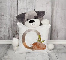 将图片加载到图库查看器,Animal Printed Pillow Cover Cartoon Giraffe Fox Bunny White Seat Polyester Decorative Cushion Cover Sofa Kids Room Alphabet Pillow Cover With Cute Animals Pillow Cases Outdoor Indoor Square Cushion Covers For Home Sofa Couch 45x45cm