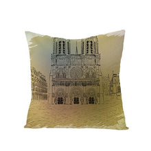 Load image into Gallery viewer, World Famous City Building Tower Paris Printing Pillow Covers For Home Chair Car Decorative Cushion Covers 45*45cm