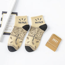 将图片加载到图库查看器,Black And White Embroidery Female Tide Socks Shallow Mouth Summer Cartoon Cow Cute Fashion Boat Socks Unisex Men And Women Cotton Ankle Socks