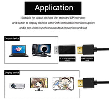 Load image into Gallery viewer, 4K Display Port To HDMI Compatible Adapter Converter Display Port Male DP To Female HD TV Cable Adapter Video Audio Compatible With Computer Desktop Labtop PC Monitor HDTV Gold Plated