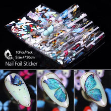 将图片加载到图库查看器,Nail Foils Marble Flower Series Iridescent Nail Art Transfer Sticker Paper Slider Nail Water Decal Design Manicures Decorations Art Manicures Decoration New Gold Nail Transfer Foils for Nail Arts Nails Supply Holographic Effect Nail Art Foil Stickers Hol