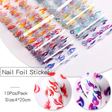 将图片加载到图库查看器,Nail Foils Marble Flower Series Iridescent Nail Art Transfer Sticker Paper Slider Nail Water Decal Design Manicures Decorations Art Manicures Decoration New Gold Nail Transfer Foils for Nail Arts Nails Supply Holographic Effect Nail Art Foil Stickers Hol