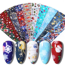 将图片加载到图库查看器,Nail Foils Marble Flower Series Iridescent Nail Art Transfer Sticker Paper Slider Nail Water Decal Design Manicures Decorations Art Manicures Decoration New Gold Nail Transfer Foils for Nail Arts Nails Supply Holographic Effect Nail Art Foil Stickers Hol
