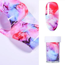将图片加载到图库查看器,Nail Foils Marble Flower Series Iridescent Nail Art Transfer Sticker Paper Slider Nail Water Decal Design Manicures Decorations Art Manicures Decoration New Gold Nail Transfer Foils for Nail Arts Nails Supply Holographic Effect Nail Art Foil Stickers Hol