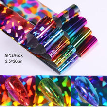 将图片加载到图库查看器,Nail Foils Marble Flower Series Iridescent Nail Art Transfer Sticker Paper Slider Nail Water Decal Design Manicures Decorations Art Manicures Decoration New Gold Nail Transfer Foils for Nail Arts Nails Supply Holographic Effect Nail Art Foil Stickers Hol