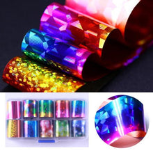 将图片加载到图库查看器,Nail Foils Marble Flower Series Iridescent Nail Art Transfer Sticker Paper Slider Nail Water Decal Design Manicures Decorations Art Manicures Decoration New Gold Nail Transfer Foils for Nail Arts Nails Supply Holographic Effect Nail Art Foil Stickers Hol