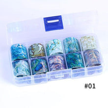 将图片加载到图库查看器,Nail Foils Marble Flower Series Iridescent Nail Art Transfer Sticker Paper Slider Nail Water Decal Design Manicures Decorations Art Manicures Decoration New Gold Nail Transfer Foils for Nail Arts Nails Supply Holographic Effect Nail Art Foil Stickers Hol