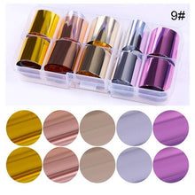 将图片加载到图库查看器,Nail Foils Marble Flower Series Iridescent Nail Art Transfer Sticker Paper Slider Nail Water Decal Design Manicures Decorations Art Manicures Decoration New Gold Nail Transfer Foils for Nail Arts Nails Supply Holographic Effect Nail Art Foil Stickers Hol