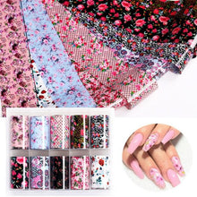 将图片加载到图库查看器,Nail Foils Marble Flower Series Iridescent Nail Art Transfer Sticker Paper Slider Nail Water Decal Design Manicures Decorations Art Manicures Decoration New Gold Nail Transfer Foils for Nail Arts Nails Supply Holographic Effect Nail Art Foil Stickers Hol