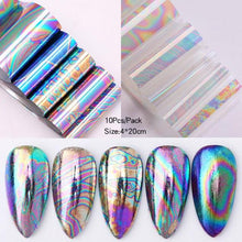 将图片加载到图库查看器,Nail Foils Marble Flower Series Iridescent Nail Art Transfer Sticker Paper Slider Nail Water Decal Design Manicures Decorations Art Manicures Decoration New Gold Nail Transfer Foils for Nail Arts Nails Supply Holographic Effect Nail Art Foil Stickers Hol