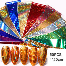 将图片加载到图库查看器,Nail Foils Marble Flower Series Iridescent Nail Art Transfer Sticker Paper Slider Nail Water Decal Design Manicures Decorations Art Manicures Decoration New Gold Nail Transfer Foils for Nail Arts Nails Supply Holographic Effect Nail Art Foil Stickers Hol