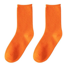 Load image into Gallery viewer, Simple Colorful Solid Color Socks Girls Candy Color Fashion Socks Spring And Autumn 100% Cotton Socks Female Socks Crew Socks Running Socks For Men And Women