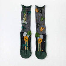 Load image into Gallery viewer, Fashion Women Socks New Spring Summer Mesh Thin Long Printed Socks Women Casual Breathable Fresh Flower Socks Korea Style Color Thin Socks For Women
