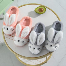 Load image into Gallery viewer, Cartoon Bunny Home Warm Children's Slippers Home Slippers Warm Cute Womans Mens Slipper Winter Shoes New Fashion Casual Fur Plush Slides Winter Slippers For Women House Slippers Fluffy Soft Comfy Fuzzy Slippers Faux Fur Plush Anti-Skid Slippers
