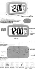 Load image into Gallery viewer, Digital Alarm Clock Voice Alarm Clock Intelligent Smart Timer Creative Students Mute LED Electronic Warning Machinery Gifts Battery Operated LCD Electronic Clock for Bedroom Home Kitchen Office Outdoor