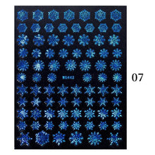 Load image into Gallery viewer, Sparkly Gold Bronzing Christmas 3D Snowflake Nail Stickers Colorful Sliver Glitter Xmas Elk Deer Socks Transfer Foil For Nails Snowflake Nail Art Stickers Decals Christmas Nail 3D Self Adhesive Nail Stickers for Acrylic Nails Snowflake Winter Slider
