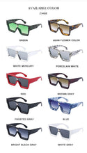 Load image into Gallery viewer, Oversized Square Shape Sunglasses For Women & Men New Luxury Design Sun Glasses For Female New Fashionable Large Frame Silver Mirror Eyewear