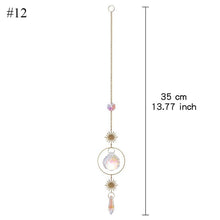 将图片加载到图库查看器,Home Decor Crystal Sun-catchers Window Pendant Hanging Curtain Wind-chimes Light Catcher Star Moon Pendant Rainbow Wind Chime Prisms Wind Chime Hanging Ornaments For Garden Home Christmas Decorations Gift