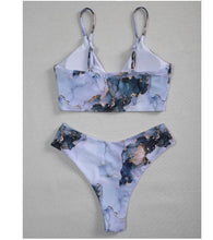 将图片加载到图库查看器,Swimwear Women Ribbed Bathing Suit Female Push Up Bikini Set Women's Bathing Suit Lace up Bikini Ribbed Two Piece Swimsuit Beachwear High Waist Bikini Women's Swimsuit