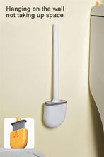 将图片加载到图库查看器,Wall-Mounted Silicone Toilet Brush Wash Toilet Accessories With Holder Soft Bristles Brushes Set Bathroom Cleaning Tool Toilet Brush Set Silicone Toilet Brush With Holder Wall Mounted With Toilet Bowl Brush And Holder Bendable Brush Head Holder