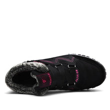 将图片加载到图库查看器,Winter Elegant Unisex Boots With Fur Warm Leather Snow Boots Winter Work Casual Shoes High Top Rubber Ankle Boots Leather Platform Fashion Luxury Boots Non-Slip Hiking Boots