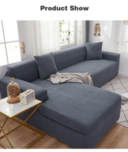 将图片加载到图库查看器,Elegant Elastic Sofa Covers Set for Living Room Chaise Lounge L Shape Corner Stretch Couch Armchair Slipcover Furniture Protector Shaped Sofa Cover Sectional Couch Cover for Living Room Fabric Chaise Lounge Slipcover
