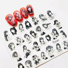 将图片加载到图库查看器,3D Nail Art Stickers Decal Template Nail Tool Decorations Nail Slider Metallic Nail Art Stickers Set Love Metal Nail Studs Decals for Women Nail Decorations Accessories Metal Curve Stripe Lines Design Letter Nail Sticker Decoration