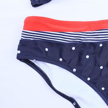 Load image into Gallery viewer, Bikini New 2 Piece Women Swimsuit Women's High Waist Bikini Set Fashion Puff Sleeve Swimwear Set Bathing Suits Solid Color Short Puff Sleeve Summer High Waist Cut Backless Bathing Suit Beachwear