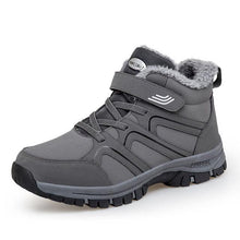 将图片加载到图库查看器,Winter Womens Mens Boots Plush Leather Waterproof Climbing Hunting Shoes Unisex Lace-up Outdoor Warm Hiking Boot Warm Ankle Cushionable Non-Slip Fashion Booties For Outdoor Walking