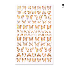 Load image into Gallery viewer, Blue Butterfly 3D Nail Stickers Flowers Leaves Self Adhesive Transfer Sliders Wraps Manicures Foils Decorations Decoration Tattoo Manicure Transfer Nail Decals Flowers Butterfly Designs Nails Supply Manicure Tips Design Nail Decoration