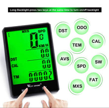 将图片加载到图库查看器,Wireless Wired Bike Computer Backlight Speedometer Odometer Rainproof Cycling Stopwatch Road Bicycle Computer Multifunction With Extra Large LCD Backlight Display Waterproof Design