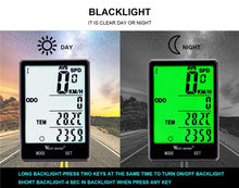 将图片加载到图库查看器,Wireless Wired Bike Computer Backlight Speedometer Odometer Rainproof Cycling Stopwatch Road Bicycle Computer Multifunction With Extra Large LCD Backlight Display Waterproof Design