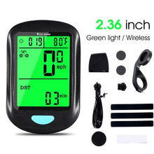 将图片加载到图库查看器,Wireless Wired Bike Computer Backlight Speedometer Odometer Rainproof Cycling Stopwatch Road Bicycle Computer Multifunction With Extra Large LCD Backlight Display Waterproof Design