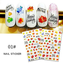 将图片加载到图库查看器,Maple Leaves 3D Nail Stickers Fall Leaf Flowers Line Sliders For Nails Self Adhesive Stickers Autumn Manicuring Decals Transfer Nail Decals Sticker For Pretty Girl Self-Adhesive Nail Decals Designer Nail Stickers for Acrylic