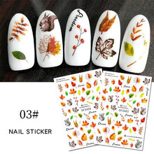 将图片加载到图库查看器,Maple Leaves 3D Nail Stickers Fall Leaf Flowers Line Sliders For Nails Self Adhesive Stickers Autumn Manicuring Decals Transfer Nail Decals Sticker For Pretty Girl Self-Adhesive Nail Decals Designer Nail Stickers for Acrylic