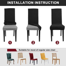 将图片加载到图库查看器,Dining Room Chair Cover Spandex Elastic Stretch Slipcover For Chairs Kitchen Hotel Banquet Sure Fit Home Décor Stretch Short Dining Room Chair One Piece Slipcover Form Fit Polyester/Spandex Machine Washable