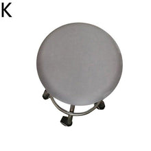 将图片加载到图库查看器,Polyester Fabric Round Chair Cover Waterproof Dining Seat Chair Covers Hotel Banquet Seat Covers Chair Protector Round Bar Stool Seat Covers Washable Stool Cushion Slipcover Elastic Bar Chair Covers