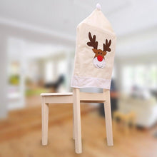 将图片加载到图库查看器,Christmas Hat Chair Cover Xmas Santa Claus Deer Elk Dining Chair Covers for Kitchen Placemat Dining Seat Christmas Home Decor r Back Cover Removable Washable Chair Protector Cover For Kitchen Dining Room Chairs and Living Room 50x60cm