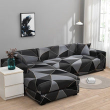 Load image into Gallery viewer, Sofa Cover Geometric Couch Cover Elastic Sofa Cover for Living Room Pets Corner L Shaped Chaise Longue Sofa Slipcover Shaped Sofa Slipcovers with Elastic Bottom, Jacquard Chaise Lounge Set for Living Room