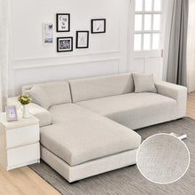 Load image into Gallery viewer, Sofa Cover Geometric Couch Cover Elastic Sofa Cover for Living Room Pets Corner L Shaped Chaise Longue Sofa Slipcover Shaped Sofa Slipcovers with Elastic Bottom, Jacquard Chaise Lounge Set for Living Room