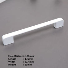 Load image into Gallery viewer, Handles Drawer Cabinet Furniture Kitchen Handles For Cabinet Knob Door Drawer Furniture Kitchen Knob Simplicity White Stainless Steel Hollow Tube Bar Drawer Pulls Cupboard Knob For Kitchen Furniture Hardware